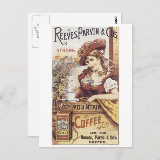 Reeves Parvin Strong Coffee Briefkaart (Voorkant / Achterkant)