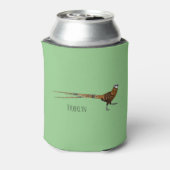 Reeves's fazant bird cartoon illustratie blikjeskoeler (Blikje Achterkant)