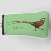 Reeves's fazant bird cartoon illustratie golfheadcover (Voorkant)