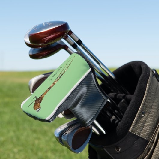 Reeves's fazant bird cartoon illustratie golfheadcover (Insitu)