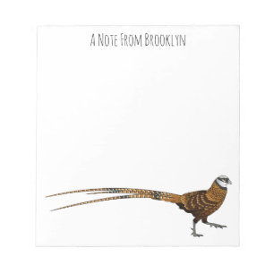Reeves's fazant bird cartoon illustratie notitieblok