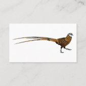 Reeves's fazant bird cartoon illustratie visitekaartje (Achterkant)