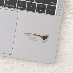 Reeves's fazant vogel cartoon illustratie sticker