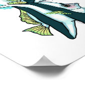 Ref. Bannerfish, Striped Fish underwater Animals Poster (Hoek)