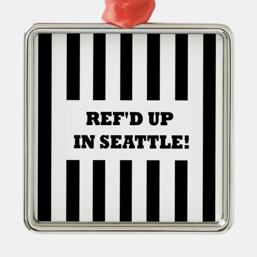 Ref. in Seattle met vervangende referenten Metalen Ornament (Voorkant)