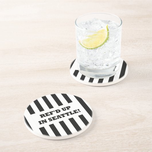 Ref. in Seattle met vervangende referenten Zandsteen Onderzetter (Zijkant)