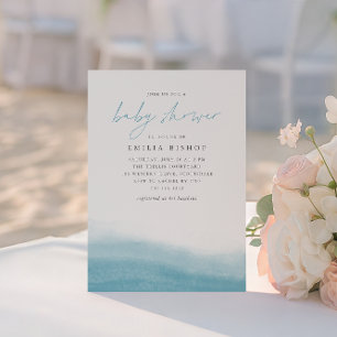 Ref. Tides Coastal Waterverf Baby shower Kaart