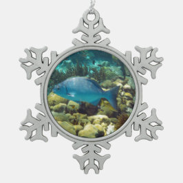 Ref. vis tin sneeuwvlok ornament