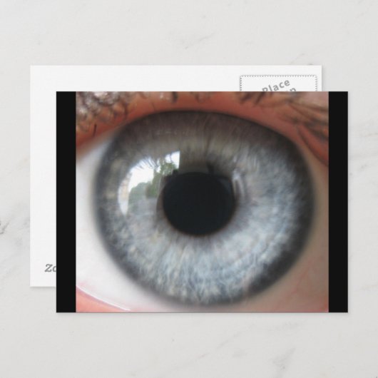 Refelection in een blauw oogbriefkaart briefkaart (Voorkant / Achterkant)