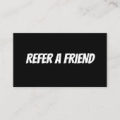 REFER A FRIEND CARD VISITEKAARTJE (Voorkant)