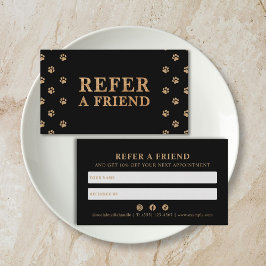 Refer A Friend Modern Luxury Pet Care Service  Aanbevelingskaartje