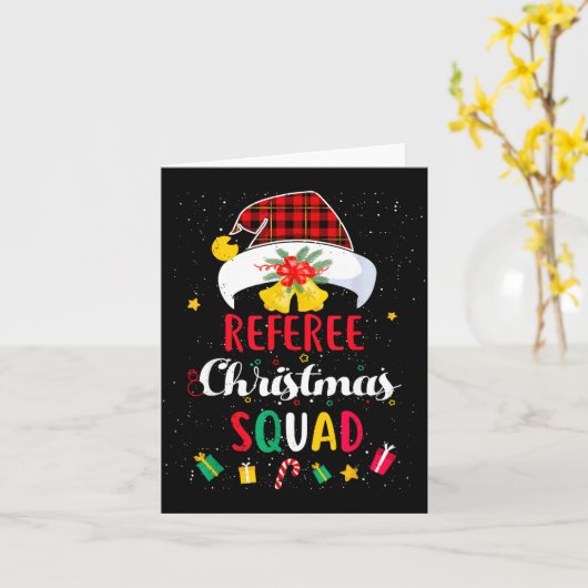 Referee Christmas Squad Santa Hat Umre Match  Kaart (Gele Bloem)