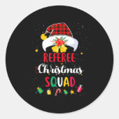 Referee Christmas Squad Santa Hat Umre Match Ronde Sticker (Voorkant)