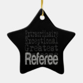 Referee Extraordinaire Keramisch Ornament (Achterkant)