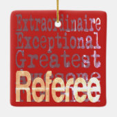 Referee Extraordinaire Keramisch Ornament (Achterkant)