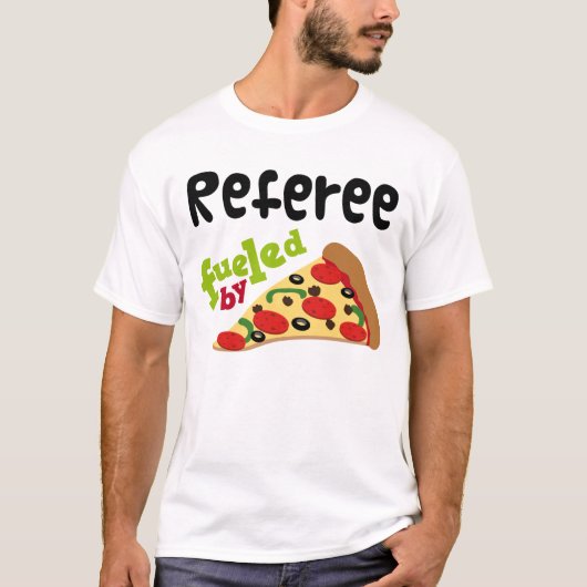 Referee (Funny) Pizza T Shirt (Voorkant)