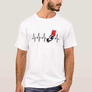 Referee Heartbeat Red Kaart Football Schiri T-shirt