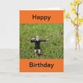 Referee Soccer/Football Happy Birthday Card Kaart (Gele Bloem)