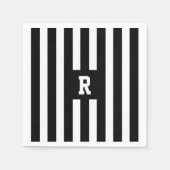 Referee Stripes Sports Football Party Napkins Servetten (Voorkant)