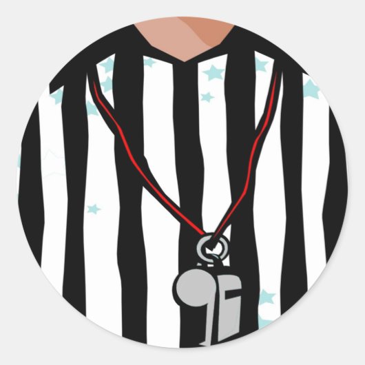 Referee T-shirts en geschenken. Ronde Sticker (Voorkant)