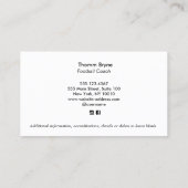 Referee Whistle Coach Visitekaartje (Achterkant)