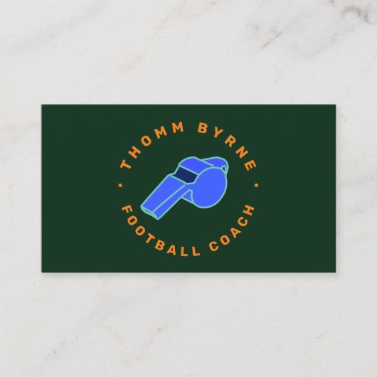 Referee Whistle Coach Visitekaartje (Voorkant)