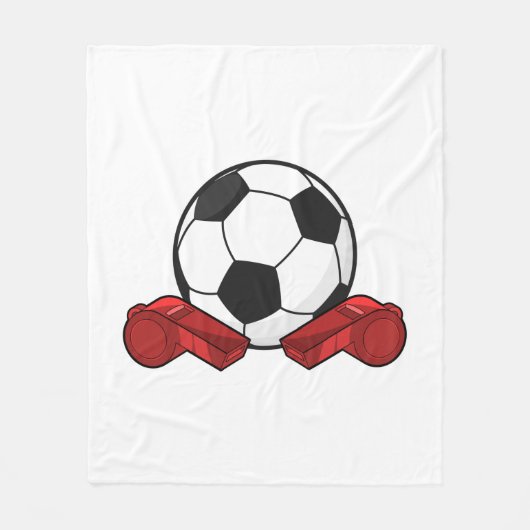Referee whistle & Soccer ball Fleece Deken (Voorkant)