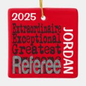 Refereer Extraordinaire CUSTOM Keramisch Ornament (Voorkant)