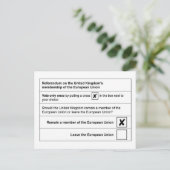 Referendum blijft bestaan in de EU Briefkaart (Staand voorkant)