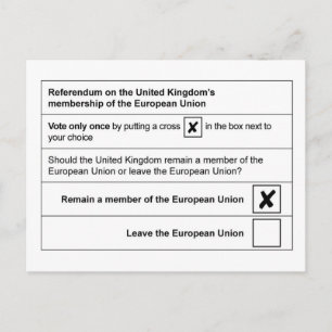 Referendum blijft bestaan in de EU Briefkaart