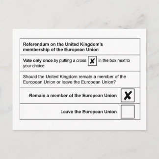 Referendum blijft bestaan in de EU Briefkaart