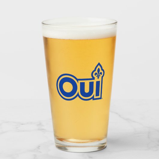 Referendum OUI Quebec Glas (Voorkant gevuld)