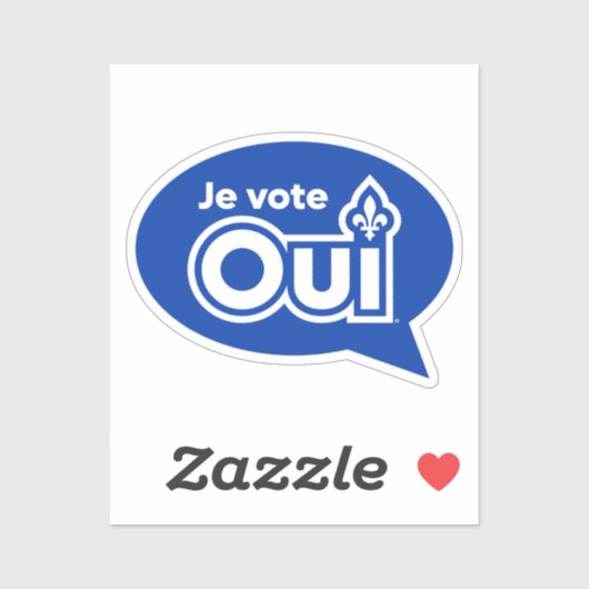Referendum OUI Quebec Sticker (Vel)