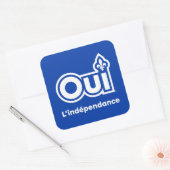 Referendum OUI Quebec Vierkante Sticker (Envelop)