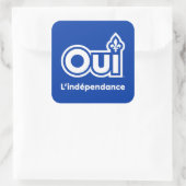 Referendum OUI Quebec Vierkante Sticker (Tas)