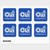 Referendum OUI-Québec Vierkante Sticker (Vel)