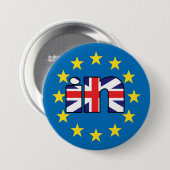Referendum StrongerIn de vlag van het Verenigd Kon Ronde Button 7,6 Cm (Voorkant /achterkant)