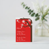 Referentie Kaart winterboom Snowflake Wedding-wedd (Staand voorkant)