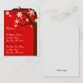 Referentie Kaart winterboom Snowflake Wedding-wedd (Voorkant / Achterkant)