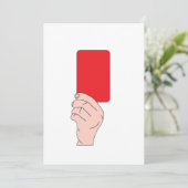 Referentie met een rode kaart (Staand voorkant)