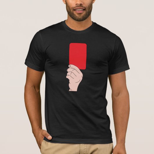 Referentie met een rode kaart Mannen T-Shirt (Voorkant)