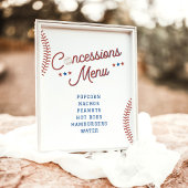 Referentie van de jaartallen van de Baseball Conce Poster