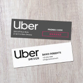 Referentie van de Uber Driver Promo-code Mini Visitekaartje