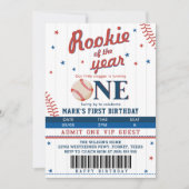 Referentie van het jaar 1 Baseball Ticket Kaart (Voorkant)