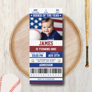 Referentie van het jaar 1 Baseball Ticket Kaart