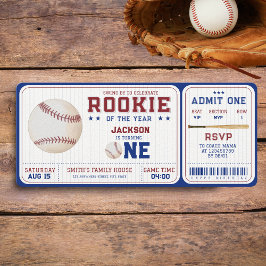 Referentie van het jaar 1 Baseball Ticket Kaart