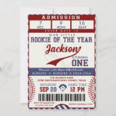 Referentie van het jaar 1 Baseball Ticket Kaart (Voorkant)