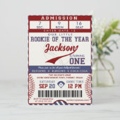 Referentie van het jaar 1 Baseball Ticket Kaart (Staand voorkant)