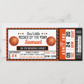 Referentie van het jaar 1 Basketball Ticket Kaart (Voorkant)