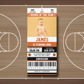 Referentie van het jaar 1 Basketball Ticket Kaart